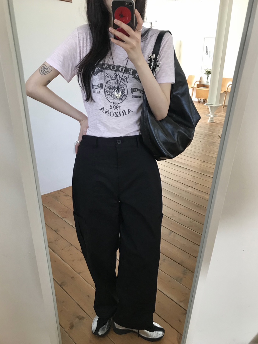 ESCHER韓國直郵㊣女裝新品25春夏休閑人氣時尚推薦熱賣T恤亞麻ESCHERT恤