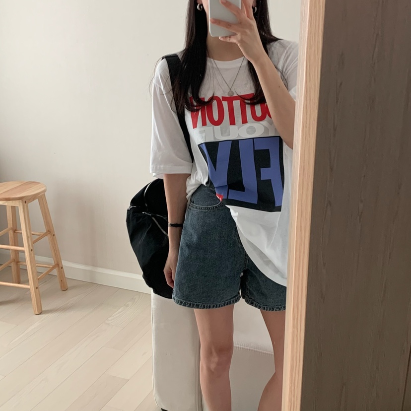 HELLO JINI韓國直郵㊣東大門實拍女裝新款時尚人氣休閑T恤HELLO JINIT恤