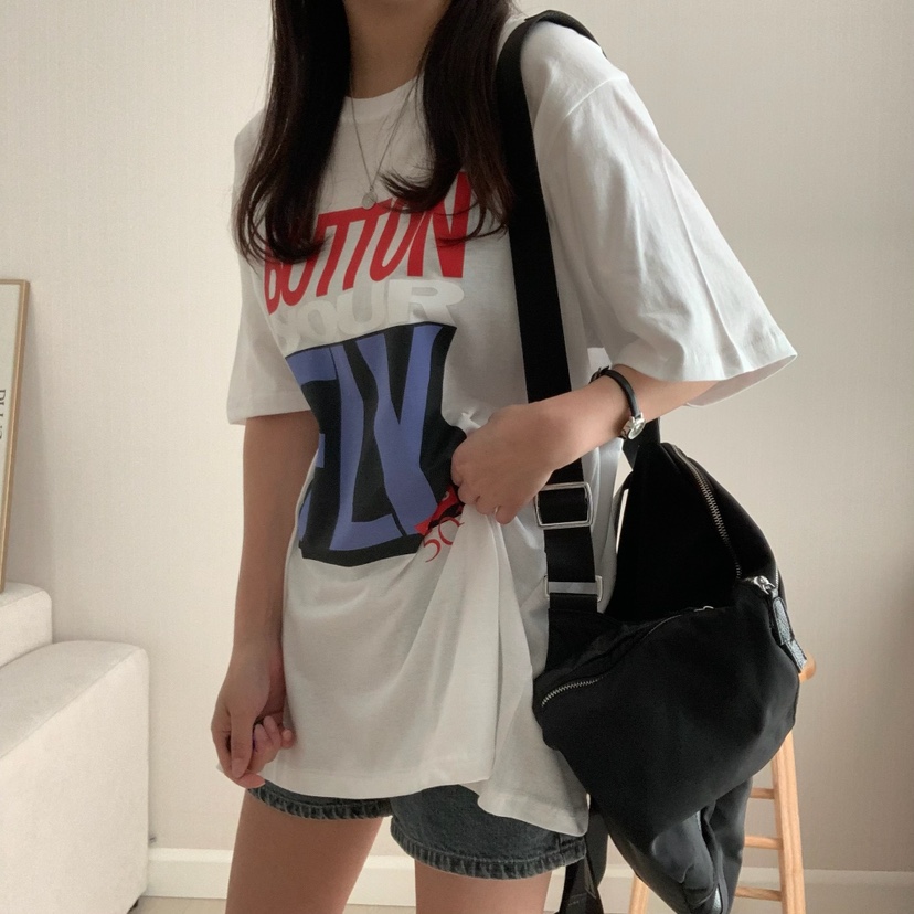 HELLO JINI韓國直郵㊣東大門實拍女裝新款時尚人氣休閑T恤HELLO JINIT恤