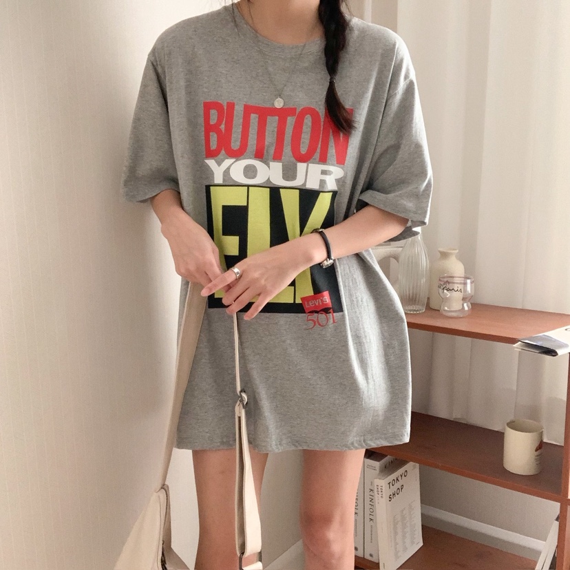 HELLO JINI韓國直郵㊣東大門實拍女裝新款時尚人氣休閑T恤HELLO JINIT恤