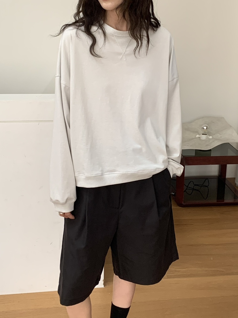OURS韓國直郵㊣東大門實拍女裝新款推薦熱賣25春夏時尚長袖T恤OURS長袖T恤