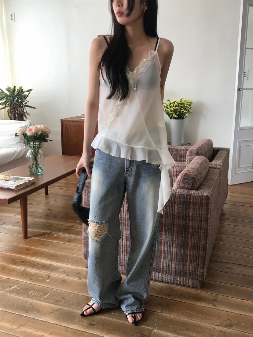 ESCHER直郵韓國代購㊣女裝新品25春夏時尚人氣推薦吊帶背心ESCHER吊帶/背心