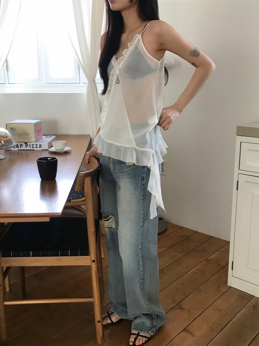 ESCHER直郵韓國代購㊣女裝新品25春夏時尚人氣推薦吊帶背心ESCHER吊帶/背心