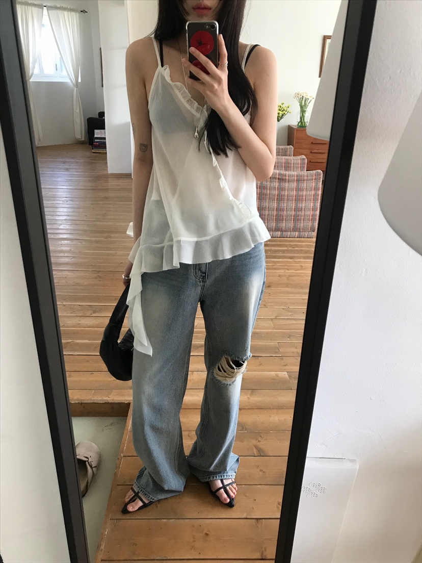 ESCHER直郵韓國代購㊣女裝新品25春夏時尚人氣推薦吊帶背心ESCHER吊帶/背心