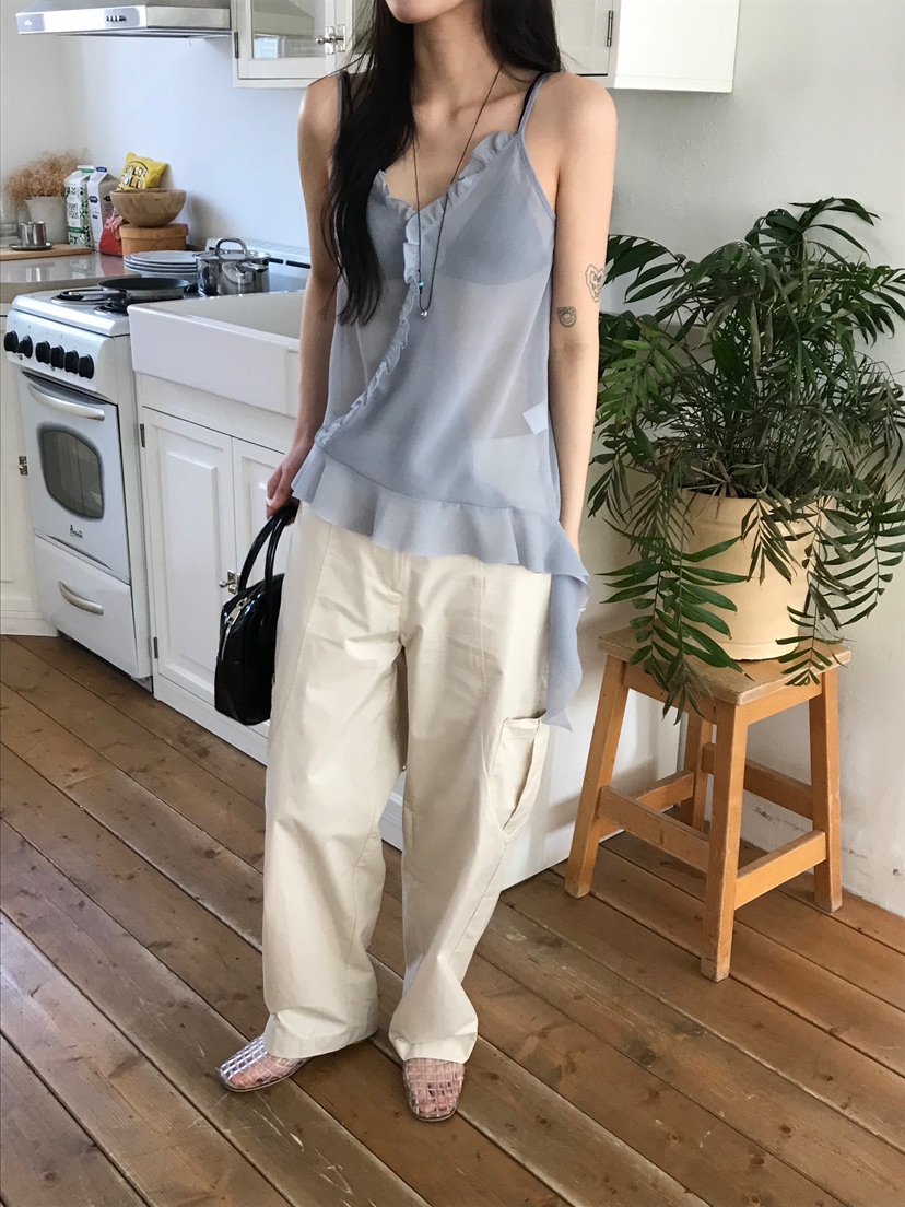 ESCHER直郵韓國代購㊣女裝新品25春夏時尚人氣推薦吊帶背心ESCHER吊帶/背心