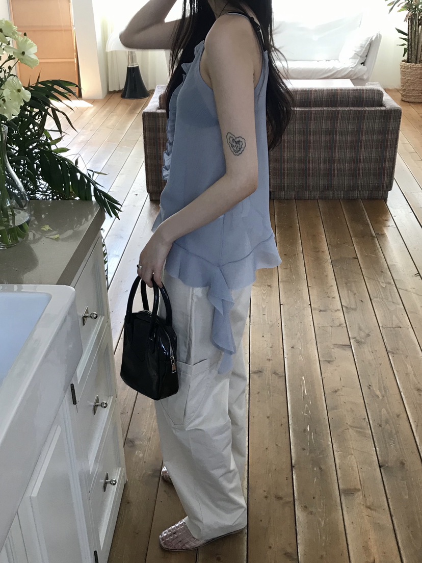 ESCHER直郵韓國代購㊣女裝新品25春夏時尚人氣推薦吊帶背心ESCHER吊帶/背心