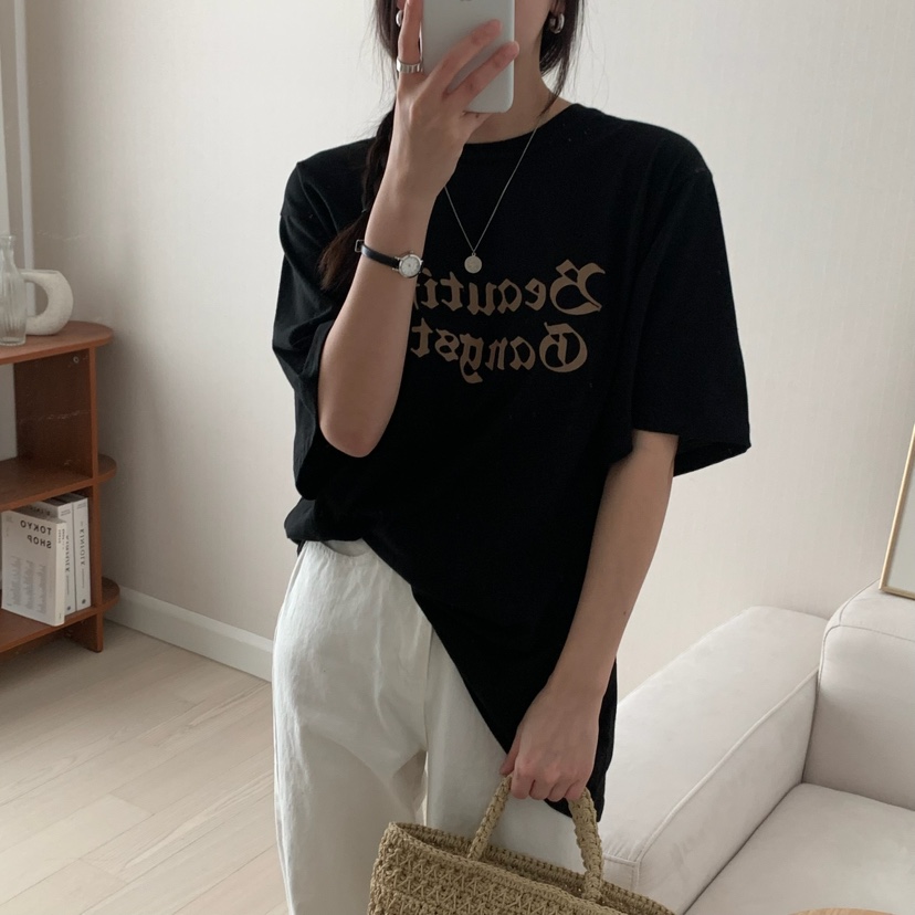HELLO JINI韓國㊣直郵東大門代購女裝新品休閑推薦時尚T恤HELLO JINIT恤