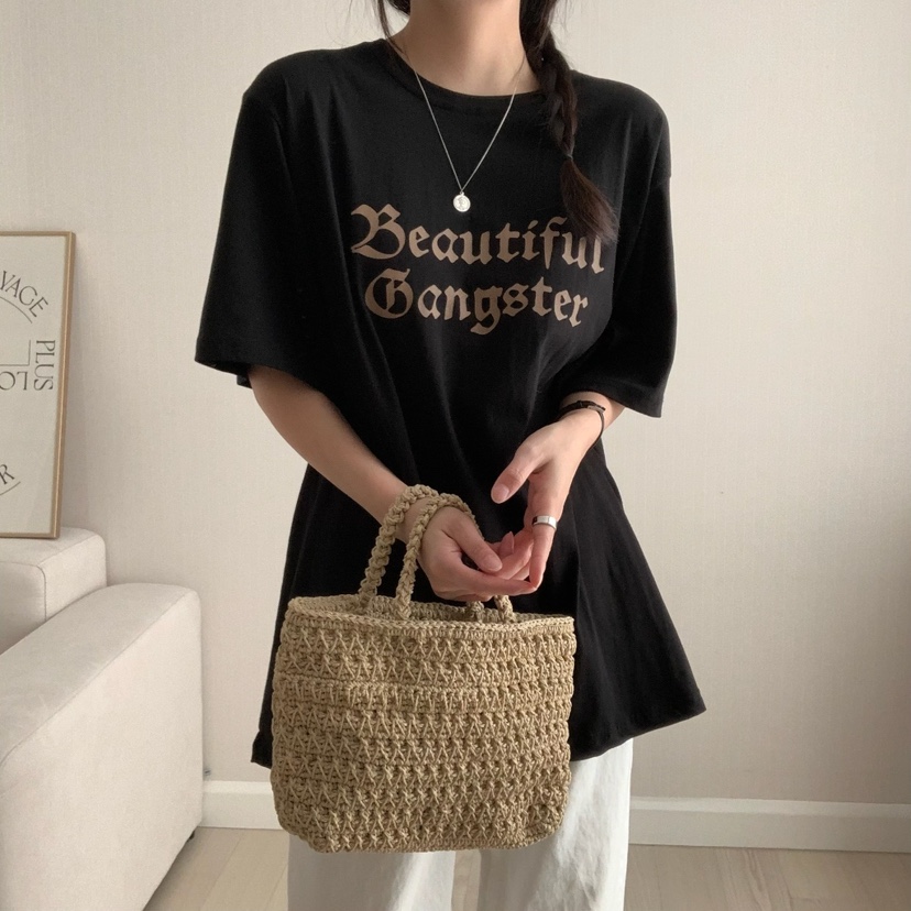 HELLO JINI韓國㊣直郵東大門代購女裝新品休閑推薦時尚T恤HELLO JINIT恤圖色2