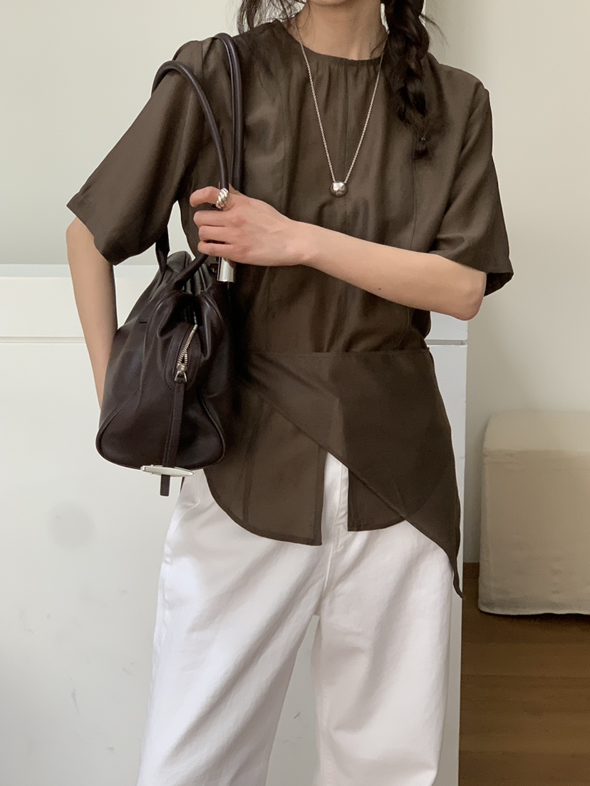 OURS韓國㊣直郵東大門代購女裝新品時尚人氣熱賣襯衫蕾絲衫OURS襯衫/蕾絲衫
