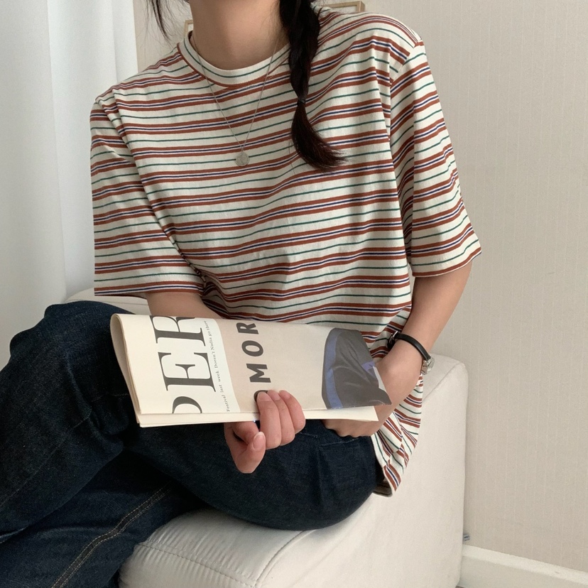 HELLO JINI韓國㊣直郵東大門代購女裝新款休閑25春夏時尚T恤HELLO JINIT恤