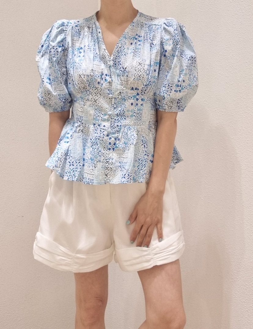 NEOUL直郵韓國代購㊣女裝新款25春夏休閑時尚推薦襯衫蕾絲衫NEOUL/ahin雙領標簽襯衫/蕾絲衫