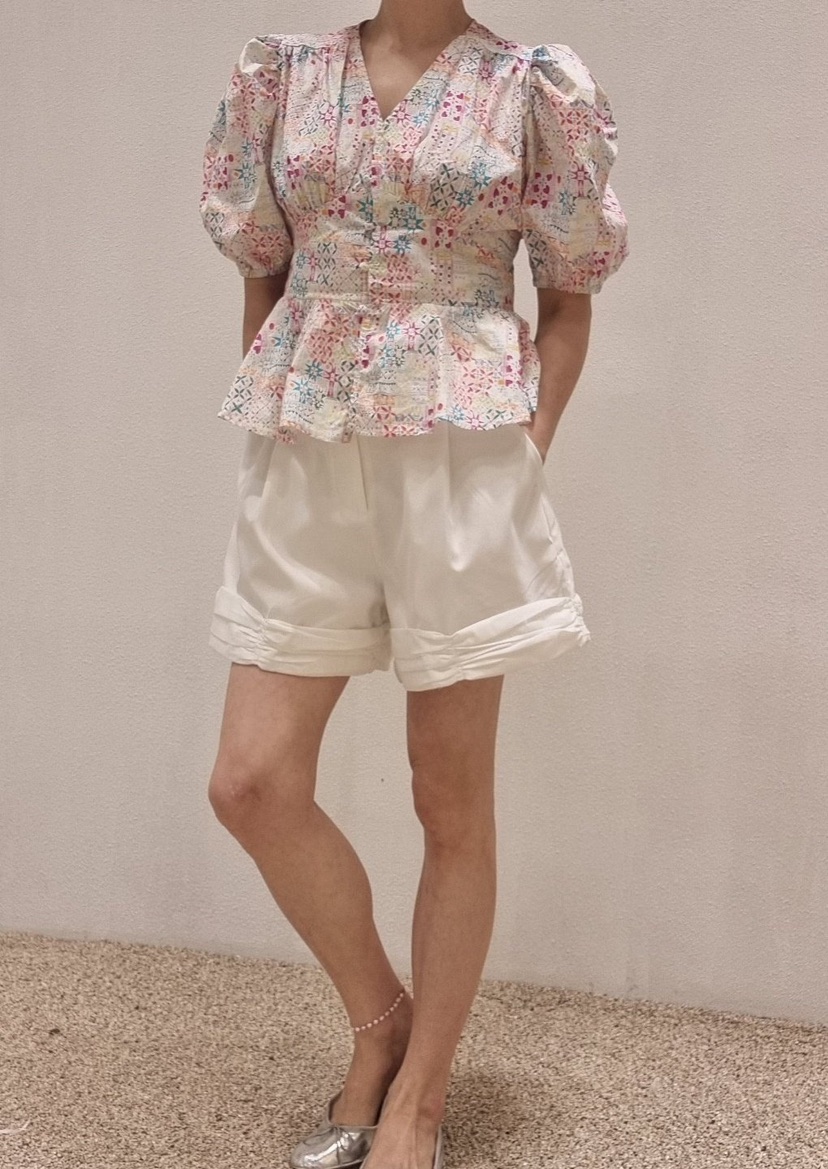 NEOUL直郵韓國代購㊣女裝新款25春夏休閑時尚推薦襯衫蕾絲衫NEOUL/ahin雙領標簽襯衫/蕾絲衫