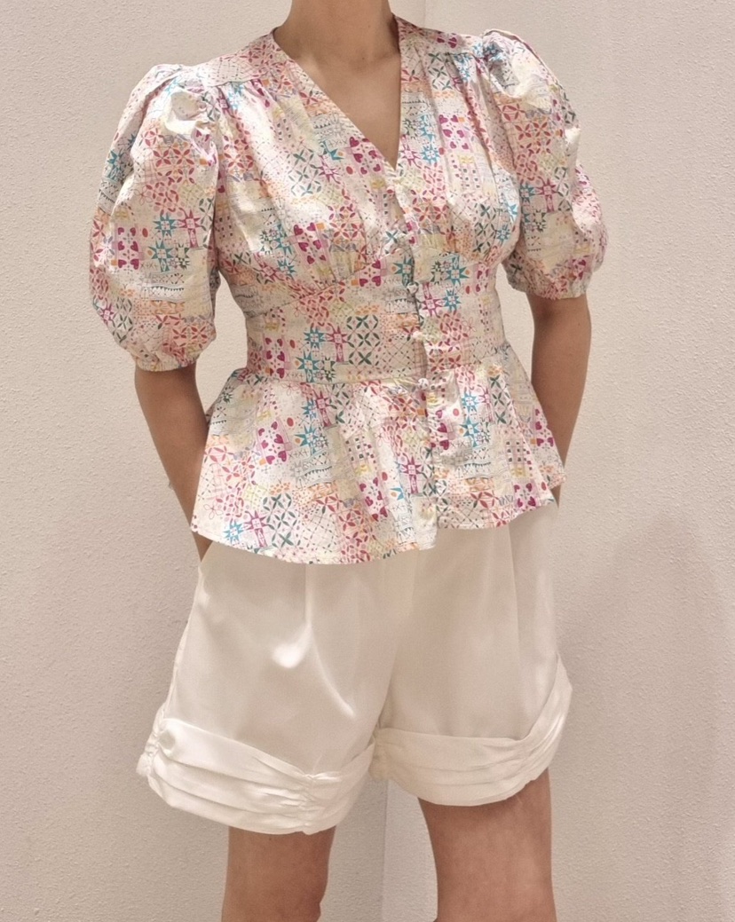 NEOUL直郵韓國代購㊣女裝新款25春夏休閑時尚推薦襯衫蕾絲衫NEOUL/ahin雙領標簽襯衫/蕾絲衫