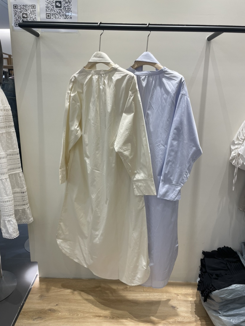 NEOUL韓國㊣直郵東大門代購女裝新品休閑25春夏連衣裙含腰帶NEOUL/ahin雙領標簽連衣裙