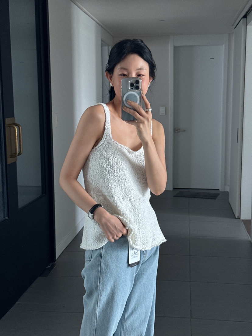 MILUI韓國㊣直郵東大門代購女裝新品25春夏時尚休閑吊帶背心MILUI吊帶/背心