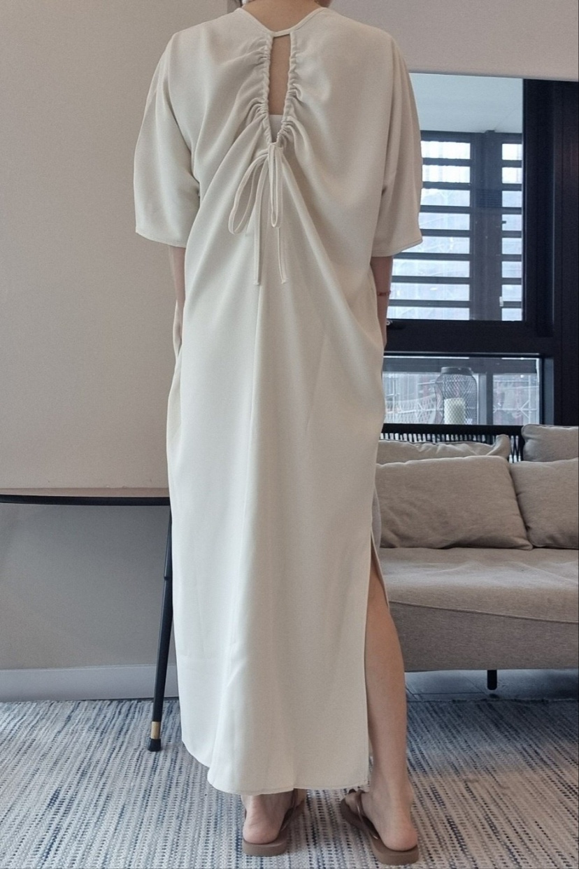 NEOUL直郵韓國代購㊣女裝新款推薦25春夏人氣休閑熱賣連衣裙NEOUL/ahin雙領標簽連衣裙