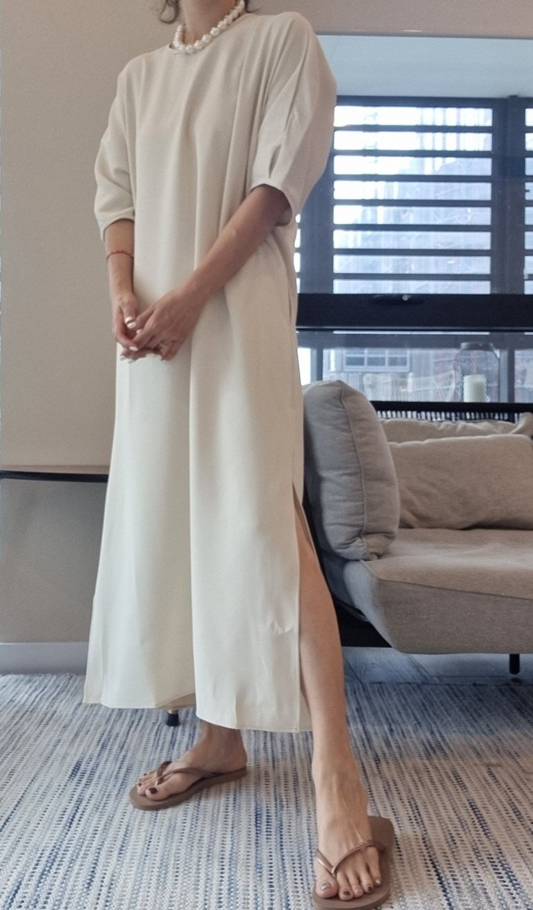 NEOUL直郵韓國代購㊣女裝新款推薦25春夏人氣休閑熱賣連衣裙NEOUL/ahin雙領標簽連衣裙