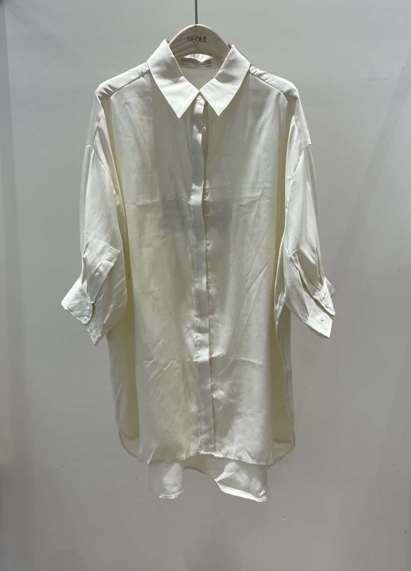NEOUL韓國㊣直郵東大門代購女裝新款推薦熱賣25春夏襯衫蕾絲衫NEOUL/ahin雙領標簽襯衫/蕾絲衫