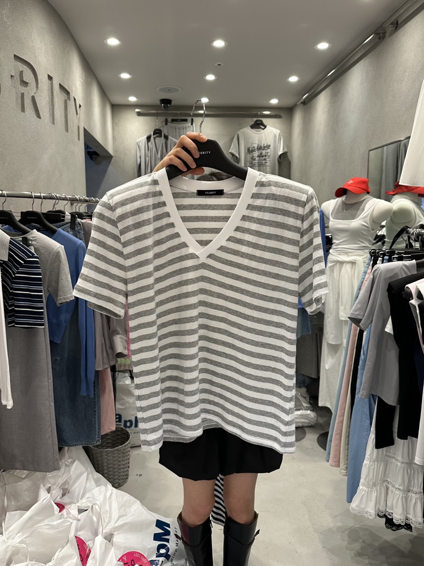 CELEBRITY-A韓國直郵㊣女裝新品推薦熱賣休閑25春夏時尚T恤CELEBRITY-AT恤