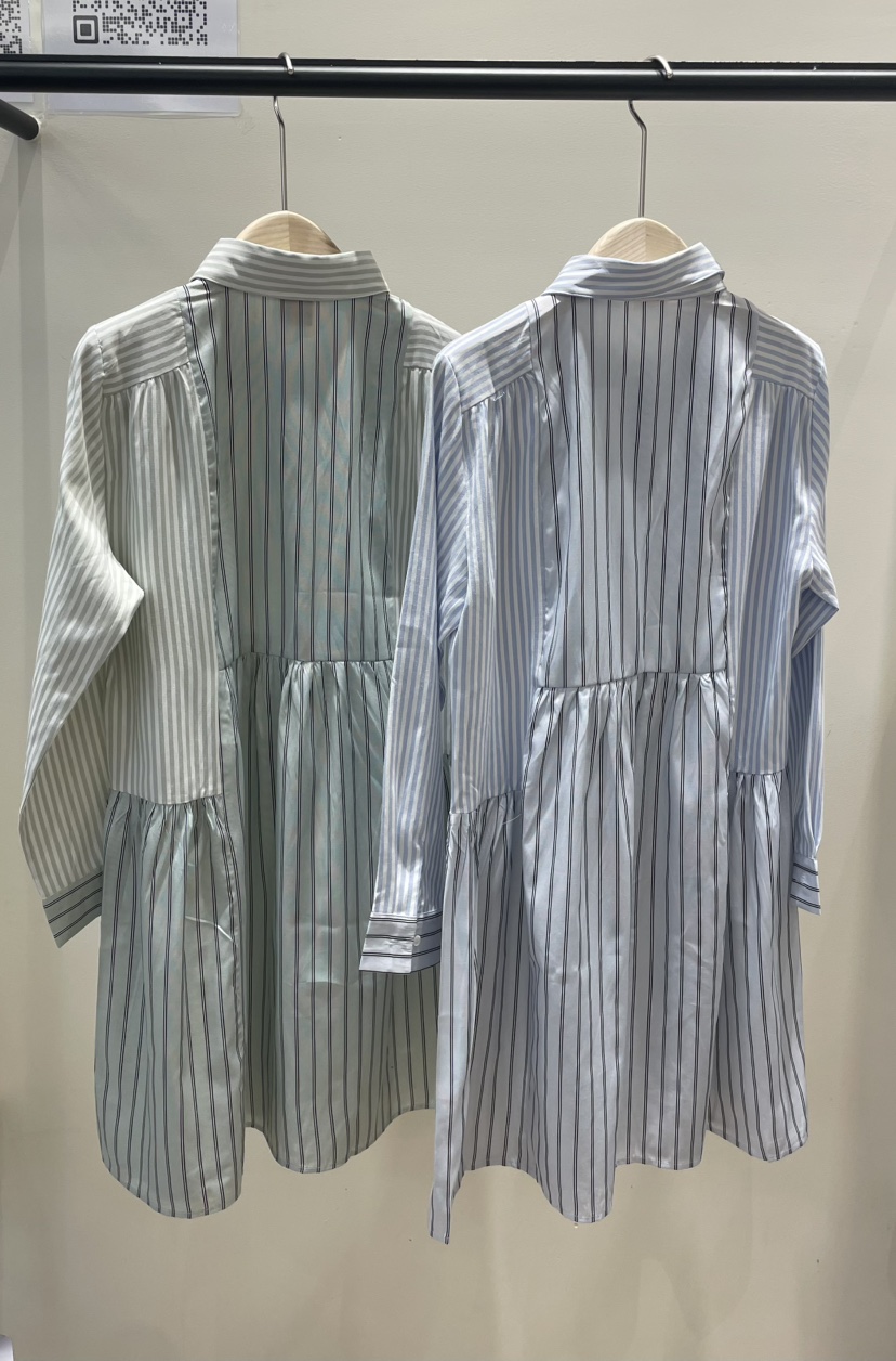 NEOUL韓國直郵㊣東大門實拍女裝新品時尚推薦25春夏人氣連衣裙NEOUL/ahin雙領標簽連衣裙