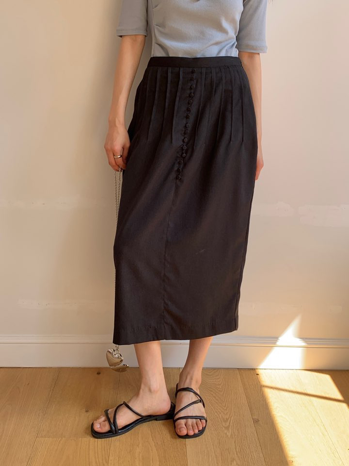 MILUI直郵韓國代購㊣女裝新品25春夏時尚人氣休閑半身裙中短裙MILUI半身裙/中短裙圖色2