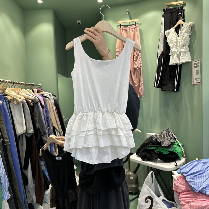 ROMANTIC NEWYORK韓國直郵㊣東大門實拍女裝新品休閑吊帶背心ROMANTIC NEWYORK吊帶/背心