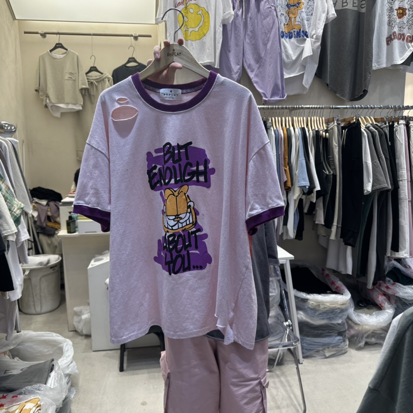 REPLAY韓國直郵㊣東大門實拍女裝新品25春夏推薦熱賣人氣T恤REPLAYT恤圖色1