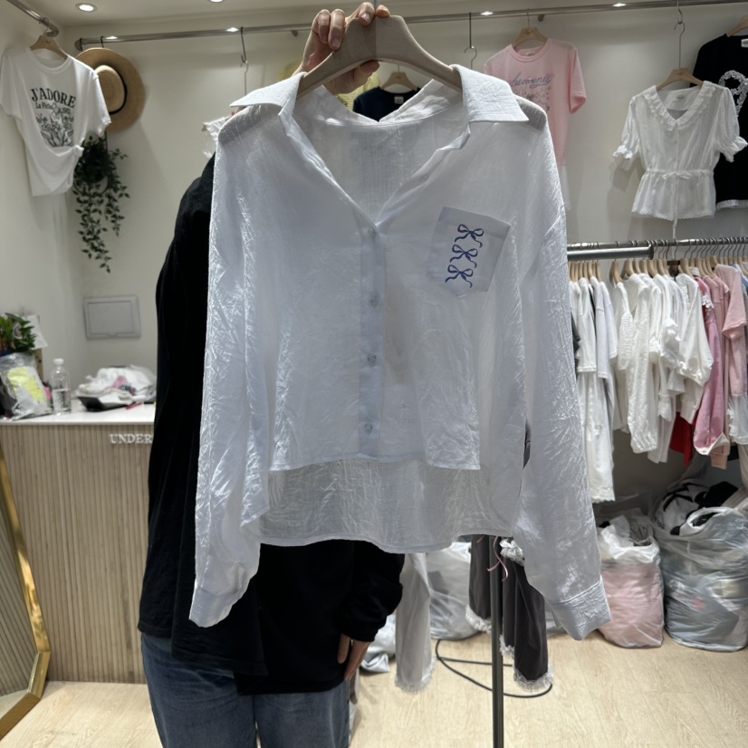 UNDERSTAR_VINTAGE韓國直郵㊣東大門實拍女裝新款休閑襯衫蕾絲衫紗布UNDERSTAR_VINTAGE襯衫/蕾絲衫