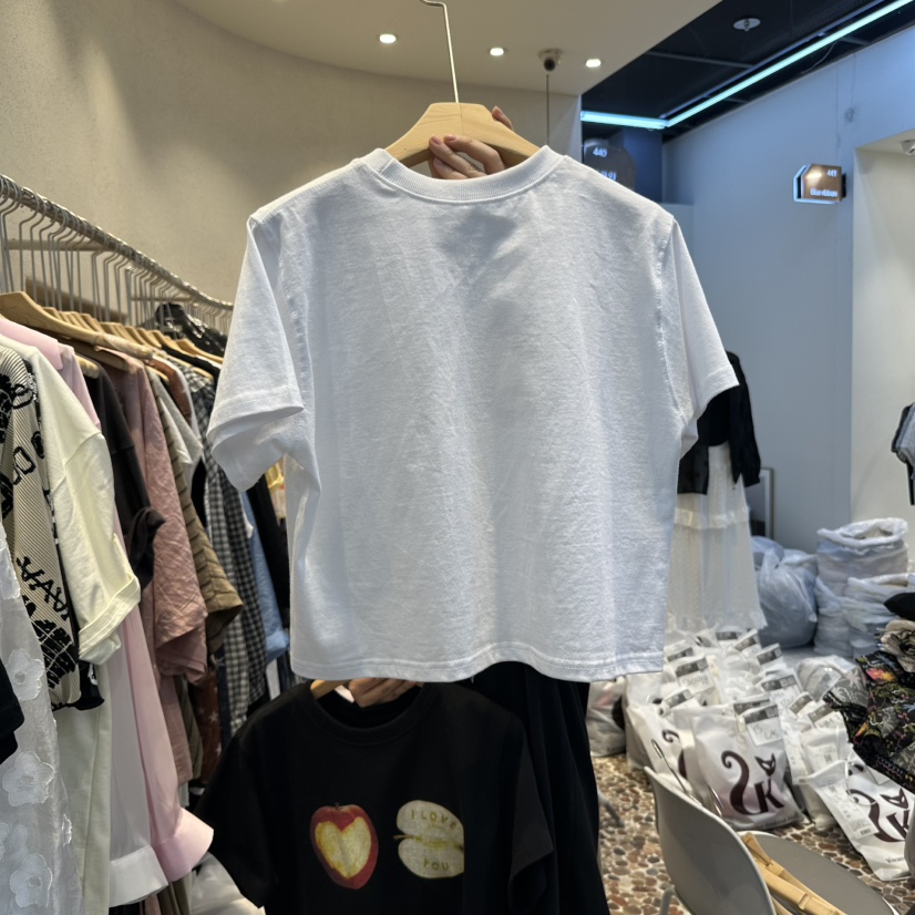 THE LINE-Q韓國㊣直郵東大門代購女裝新品休閑推薦時尚T恤THE LINE-qT恤