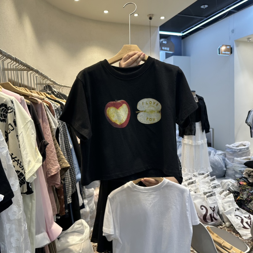 THE LINE-Q韓國㊣直郵東大門代購女裝新品休閑推薦時尚T恤THE LINE-qT恤圖色2