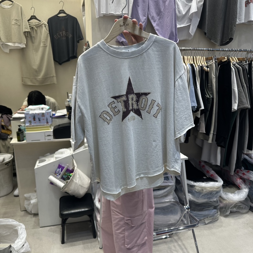REPLAY直郵韓國代購㊣女裝新款時尚休閑25春夏人氣熱賣推薦T恤REPLAYT恤圖色1