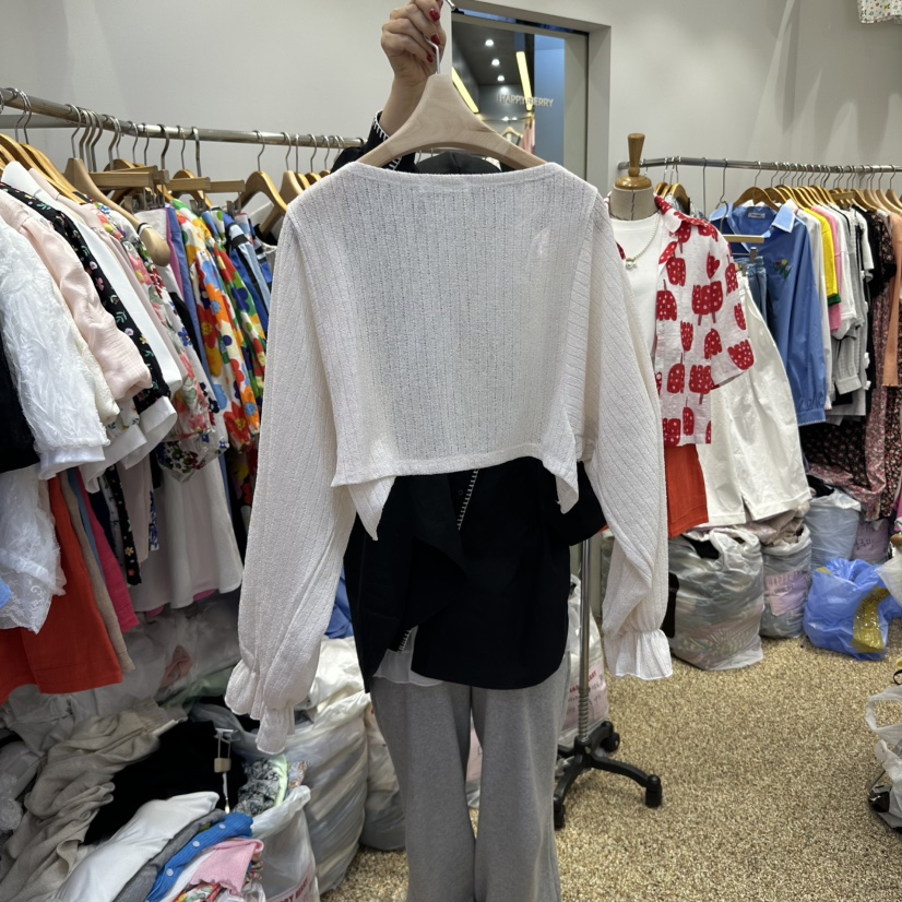 HAPPYBERRY韓國直郵㊣東大門實拍女裝新品25春夏針織衫亞麻HAPPYBERRY針織衫