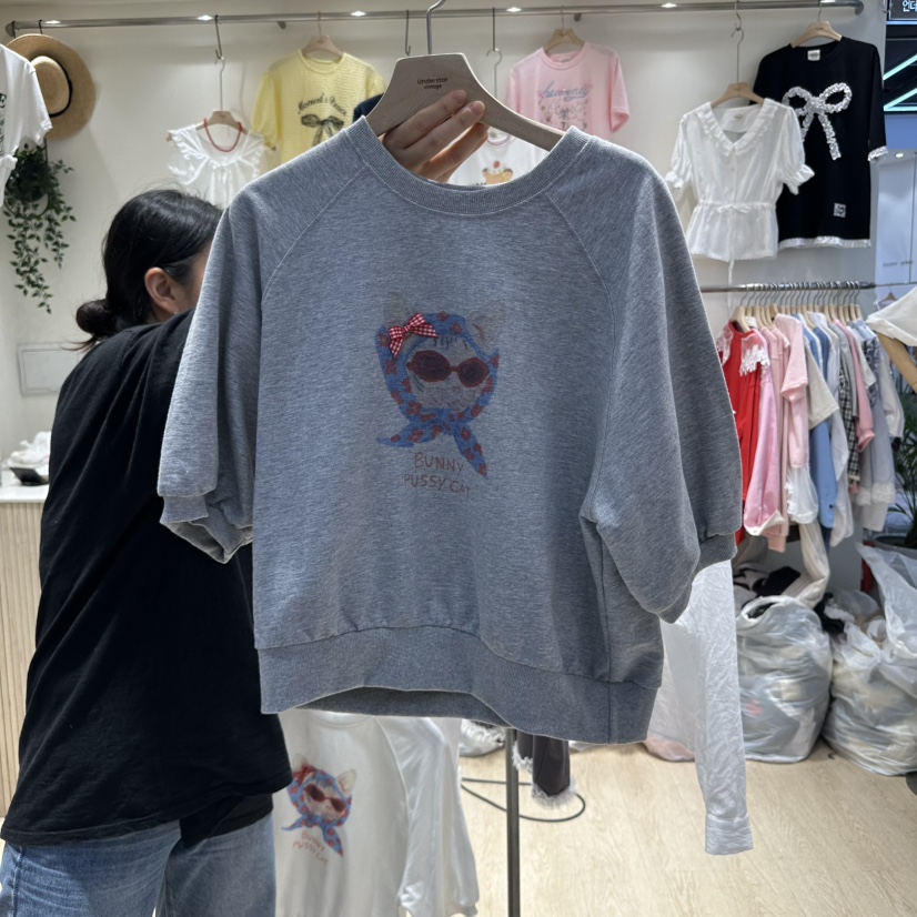 UNDERSTAR_VINTAGE直郵韓國代購㊣女裝新款25春夏推薦時尚衛衣UNDERSTAR_VINTAGE衛衣圖色2