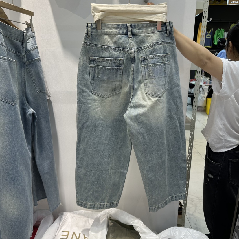 WASHBLUE韓國直郵㊣東大門實拍女裝新款時尚推薦休閑牛仔褲WASHBLUE牛仔褲