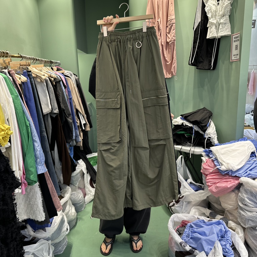 ROMANTIC NEWYORK韓國㊣直郵東大門代購女裝新品25春夏休閑褲工裝褲ROMANTIC NEWYORK休閑褲圖色2