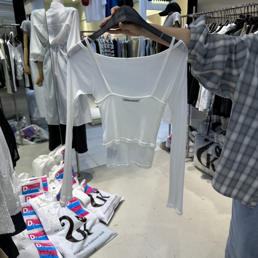 A2/D2直郵韓國代購㊣女裝新品熱賣休閑時尚套裝兩件套透明A2/D2套裝