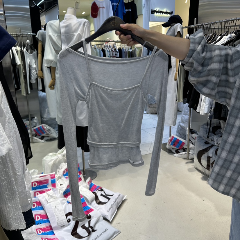 A2/D2直郵韓國代購㊣女裝新品熱賣休閑時尚套裝兩件套透明A2/D2套裝圖色2