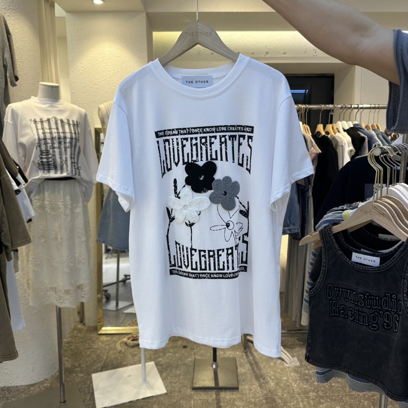 THE OTHER韓國直郵㊣東大門實拍女裝新品推薦時尚休閑25春夏T恤THE OTHERT恤