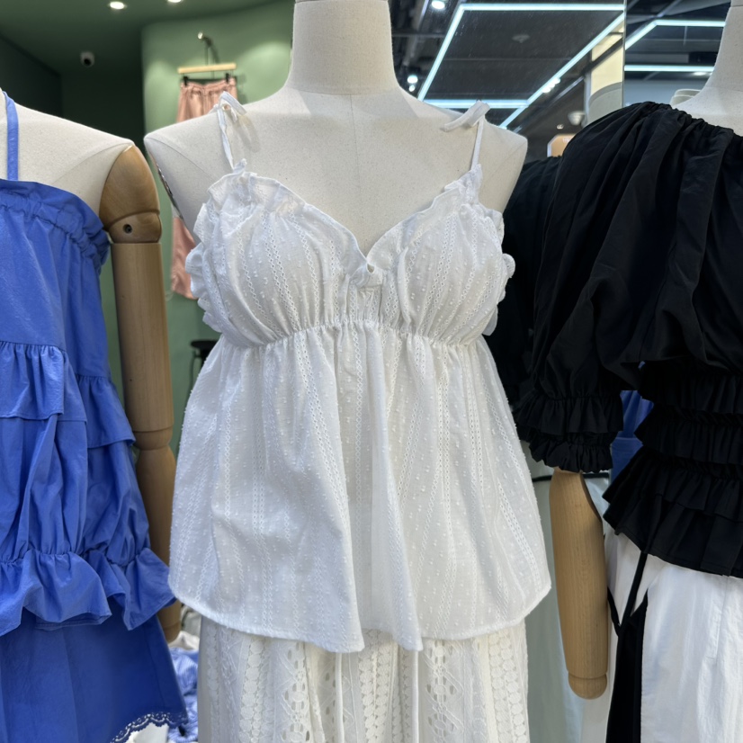 ROMANTIC NEWYORK直郵韓國代購㊣女裝新品時尚25春夏吊帶背心ROMANTIC NEWYORK吊帶/背心