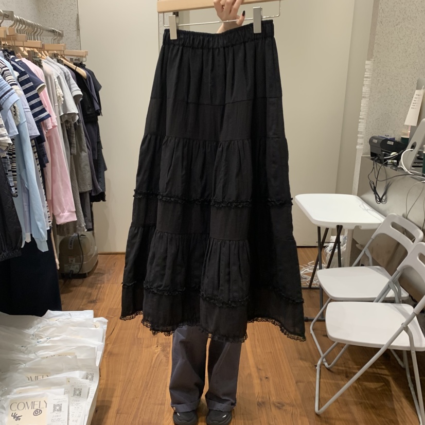COMELY直郵韓國代購㊣女裝新品25春夏人氣時尚半身裙中短裙COMELY半身裙/中短裙圖色2