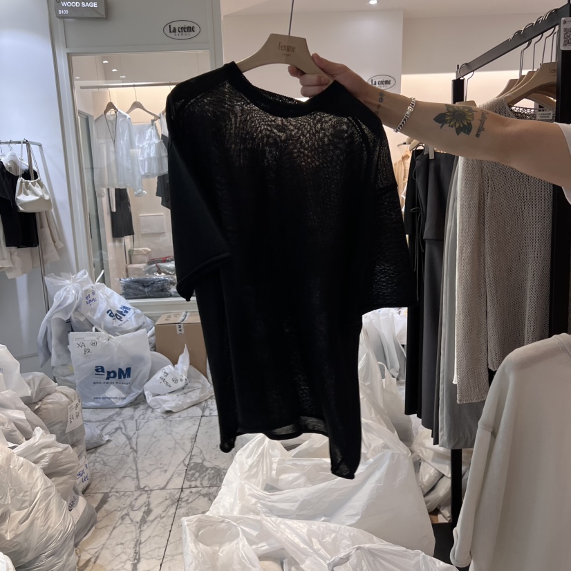 LA MAGIE FEMME直郵韓國代購㊣女裝新款時尚25春夏熱賣T恤Lamagie FemmeT恤圖色3