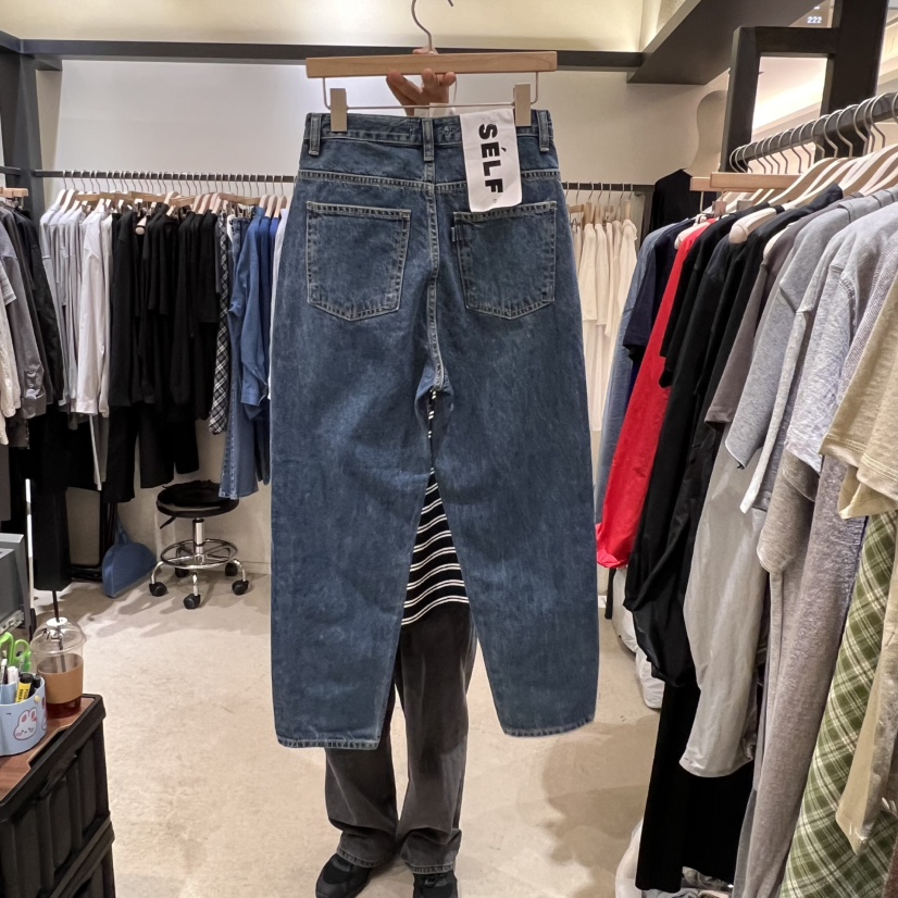 SELF SERVICE韓國㊣直郵東大門代購女裝新款25春夏時尚牛仔褲SELF SERVICE牛仔褲