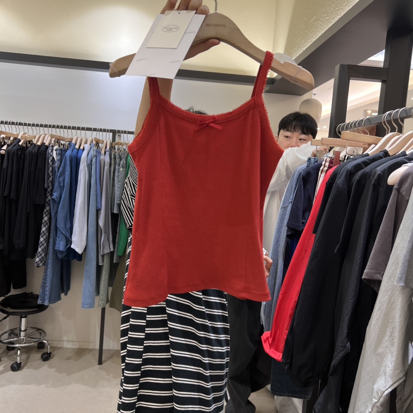 SELF SERVICE韓國㊣直郵東大門代購女裝新品熱賣25春夏吊帶背心SELF SERVICE吊帶/背心圖色4