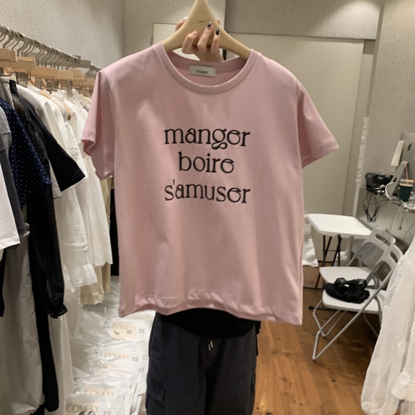 COMELY直郵韓國代購㊣女裝新品時尚人氣休閑25春夏推薦熱賣T恤COMELYT恤圖色2