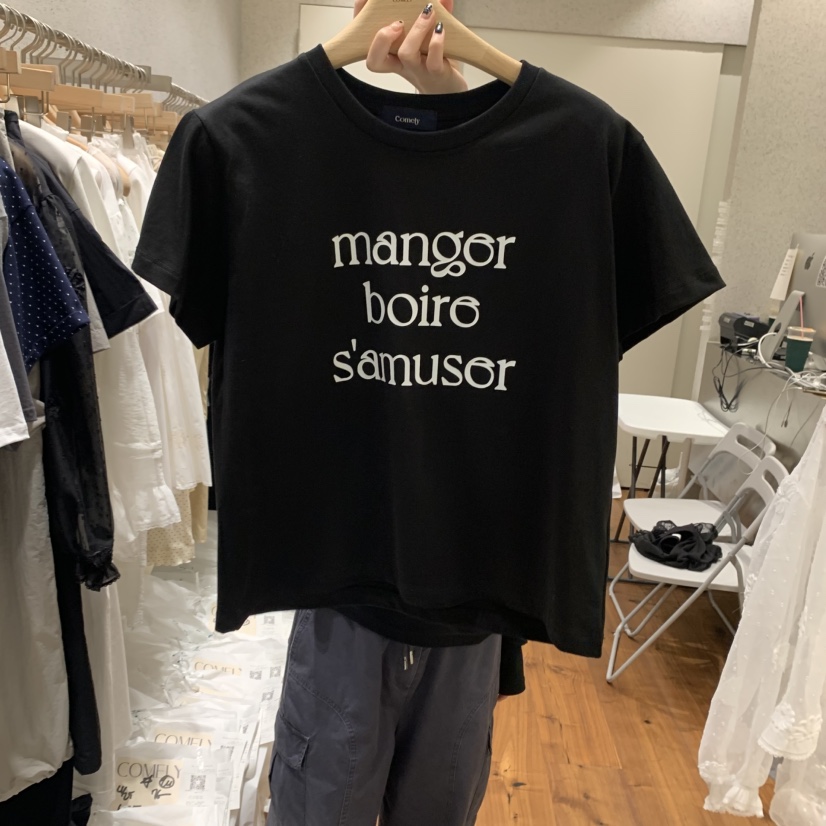 COMELY直郵韓國代購㊣女裝新品時尚人氣休閑25春夏推薦熱賣T恤COMELYT恤圖色3