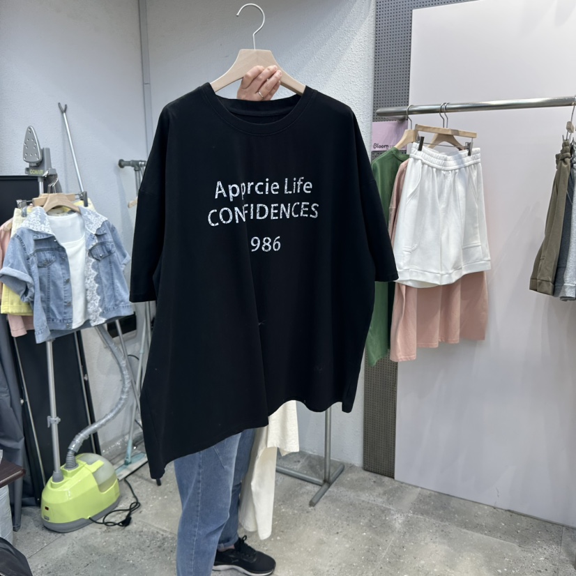 BLOOM韓國直郵㊣東大門實拍女裝新品時尚人氣休閑25春夏T恤BLOOM-QT恤圖色4