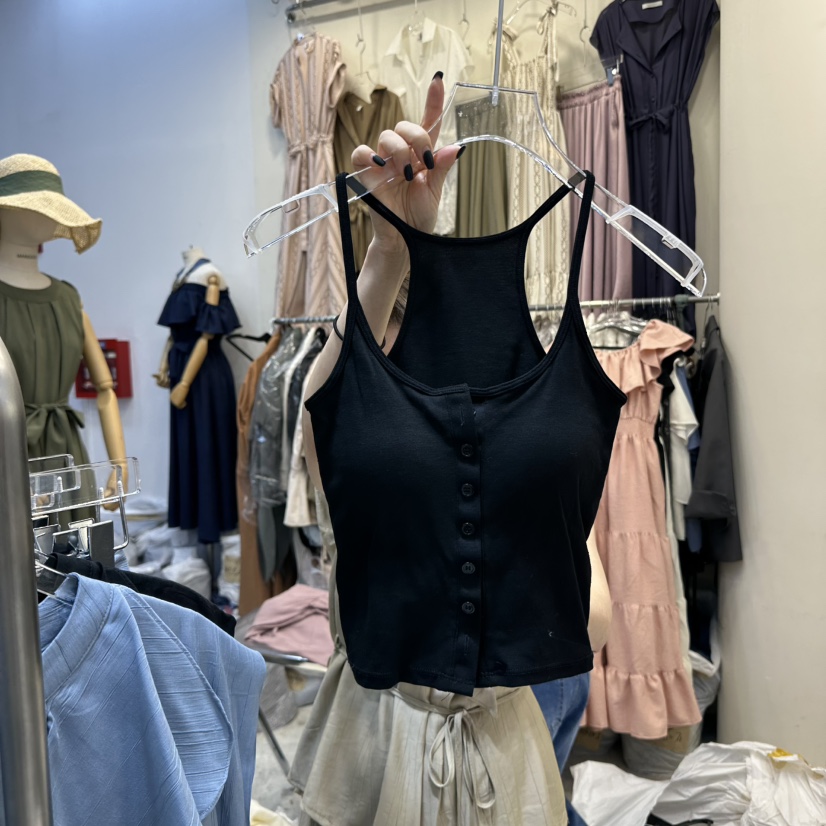 MARIGOLD韓國㊣直郵東大門代購女裝新款25春夏吊帶背心紐扣MARIGOLD吊帶/背心圖色3