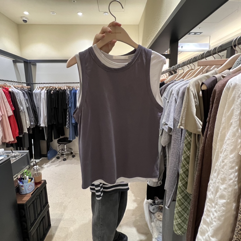 SELF SERVICE韓國㊣直郵東大門代購女裝新款休閑熱賣吊帶背心SELF SERVICE吊帶/背心圖色3