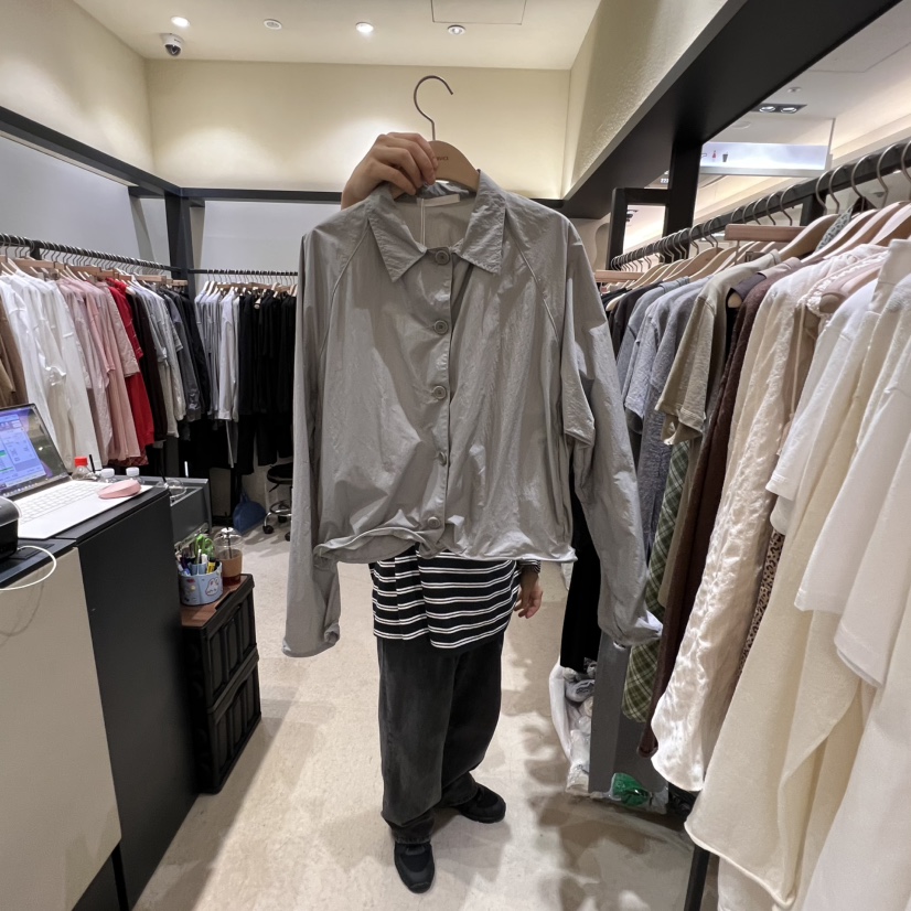 SELF SERVICE韓國㊣直郵東大門代購女裝新款熱賣25春夏夾克尼龍SELF SERVICE夾克