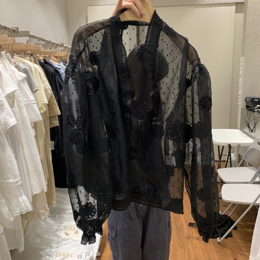 COMELY韓國㊣直郵東大門代購女裝新款人氣襯衫蕾絲衫不含內搭COMELY襯衫/蕾絲衫